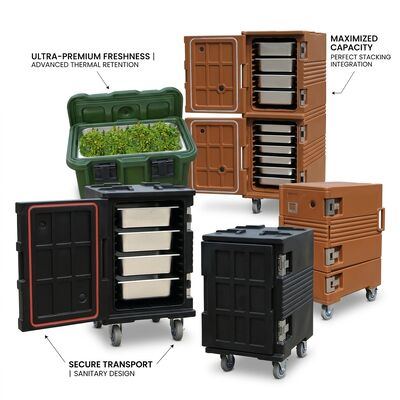 เครื่องรับประทานอาหารแบบหมุน 95L เครื่องรับประทานอาหารแบบกั้นระดับทหาร กล่องขนส่ง