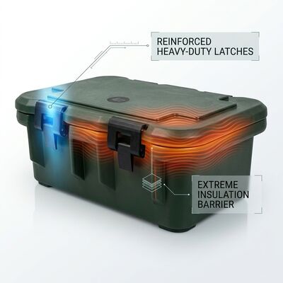 30L ภาชนะใส่อาหารฉนวนทหาร แบบพกพา GN Pan Carrier สำหรับส่งอาหารร้อนในสนามรบ