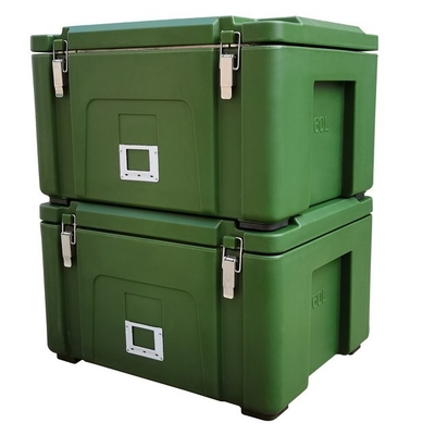 PE PU ฉนวนกันความร้อนภาชนะเก็บอาหารทหาร Army Rice Cabinet 60L
