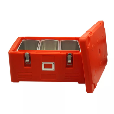 สแตนเลส GN ฉนวนถาดอาหารใส่อาหาร Rotomold พลาสติก PE กล่องความร้อน 30L