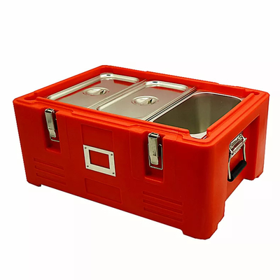 สแตนเลส GN ฉนวนถาดอาหารใส่อาหาร Rotomold พลาสติก PE กล่องความร้อน 30L