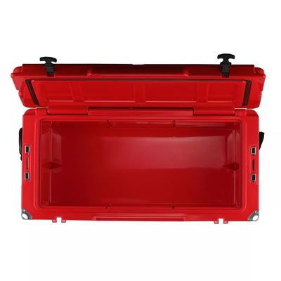 135QT กันน้ำ Rotomolded กล่องน้ำแข็งพลาสติกล้อคูลเลอร์