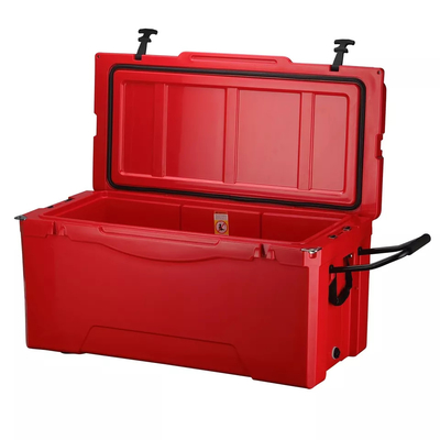 135QT กันน้ำ Rotomolded กล่องน้ำแข็งพลาสติกล้อคูลเลอร์