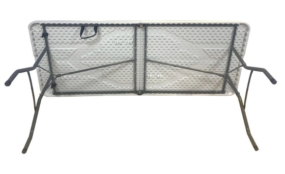 Heavy Duty Utility Plastic Camping โต๊ะพับเก้าอี้ 6 ฟุตในร่มกลางแจ้งแบบพกพา