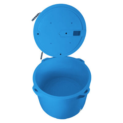 กล่องเก็บความเย็นแบบ Rotomolded พร้อมโฟม PU ความหนาแน่นสูง, ขาสำหรับรถยก, และระยะเวลาการเก็บน้ำแข็ง 3 ถึง 5 วัน สำหรับการแปรรูปอาหารทะเล