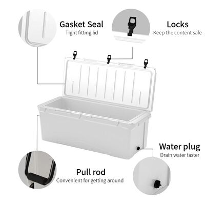 กล่องเย็นแบบหมุน 240QT สําหรับการประมง