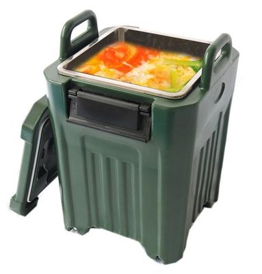 Drop-In 25L ฉนวนอาหาร PAN Carrier น้ำหนักเบา Rotomolded GN PAN Transport Box สำหรับการจัดเลี้ยงขนาดเล็ก