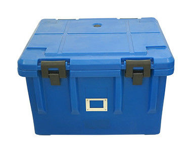 กล่องขนส่งอาหารฉนวน ISO Certified ขนาด 75 ลิตร พร้อมหูหิ้วไนลอน ล้อสี่ล้อ LLDPE