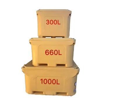 หน่วยบรรจุอาหาร PE PU Foam ที่กันหนาว 1000L ความจุพร้อมมือยาง