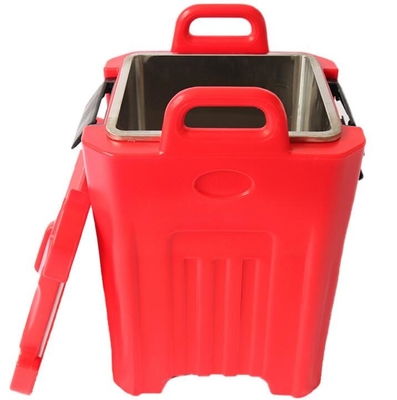 ภาชนะใส่ซุปหุ้มฉนวน 40L วางซ้อนกันได้พร้อมถัง SS ภายในขนส่ง