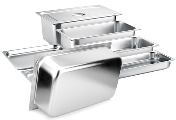 SGS Stainless Steel Gastronorm Containers โรงแรมระดับห้าดาว Standard