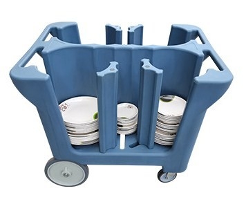 รถเข็นเก็บจานแบบปรับได้สำหรับร้านอาหาร Caddy Tableware Trolley