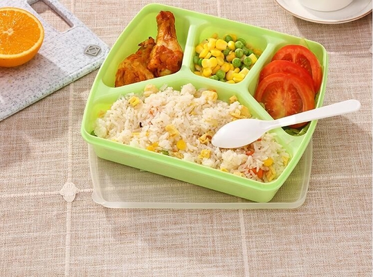 กล่องอาหารกลางวัน Bento นำกลับมาใช้ใหม่ได้ 1280 มล. 4 ช่อง