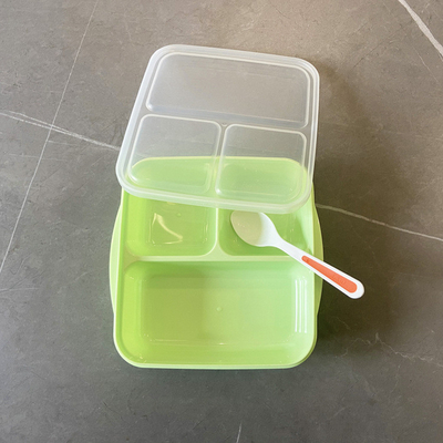 PP กล่องอาหารกลางวัน Bento 3 ช่องแบบใช้ซ้ำได้ 1000ml