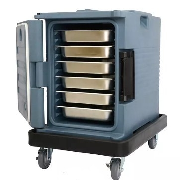 PE PU Insulated Food Pan Carrier เครื่องอุ่นอาหารพลาสติกกล่องความร้อน 90L
